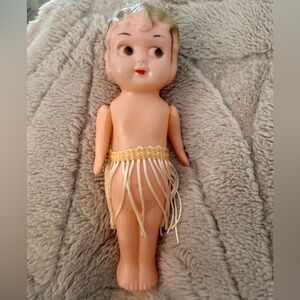 Vintage Celluloid Doll Kewpie Flapper Girl Moveable made in Japan plastic 6”